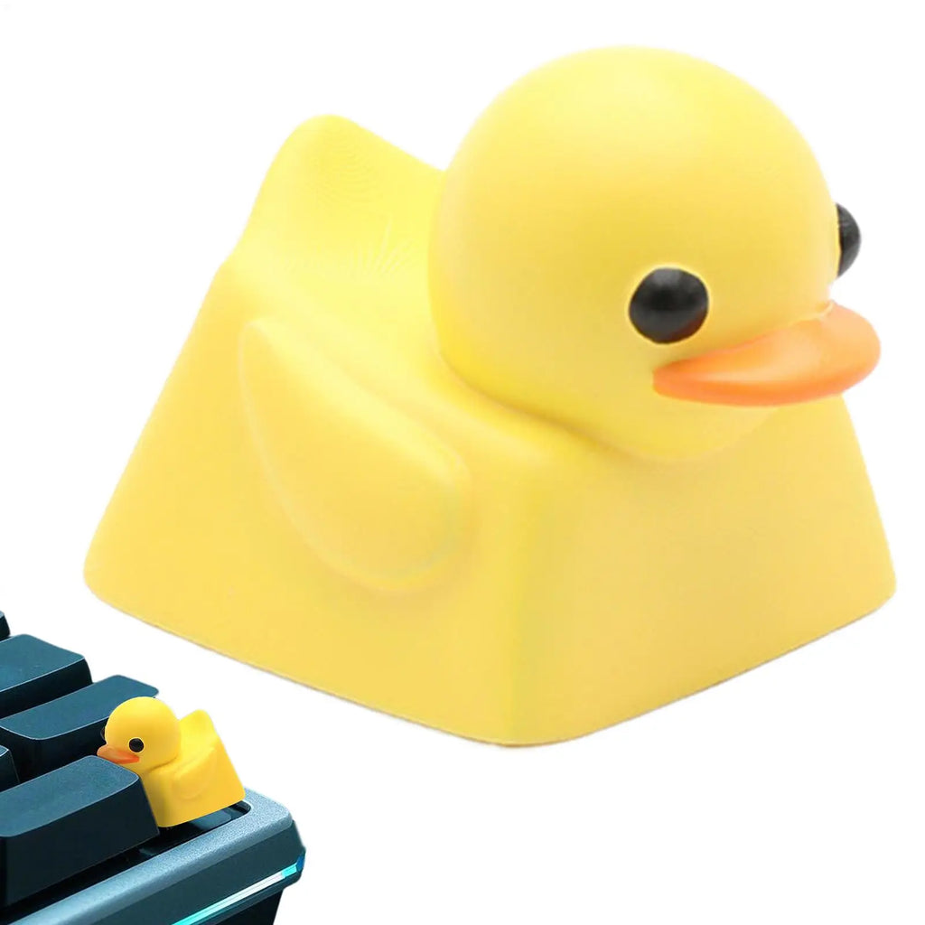 Cute Duck Keyboard Keycap Mechanical Keyboard Resin Duck Single Keycap Decor General Keyboard Replacement Parts Game Accessories