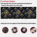 Little White Cat Keycaps Kawaii ESC Key Caps Cross Axis Cherry Profile Mechanical Keyboard Keycap Office Game Accessories Gift
