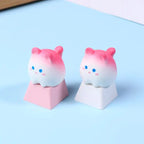 Cute Cartoon 3D Animal Keycap Mechanical Keyboard Caps OEM Height Keycap Kawaii DIY Keyboard Accessories Girl Gifts