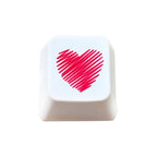 PBT Keycap OEM   Heart Shaped for Mechanical Keyboard Keycaps OEM Keycap  Keycap Replacement