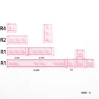 Red Transparent Keycap 10 key Cherry Profile PC keycap Space Bar 6.25U ESC Enter shift key Custom Keycap For Mechanical Keyboard