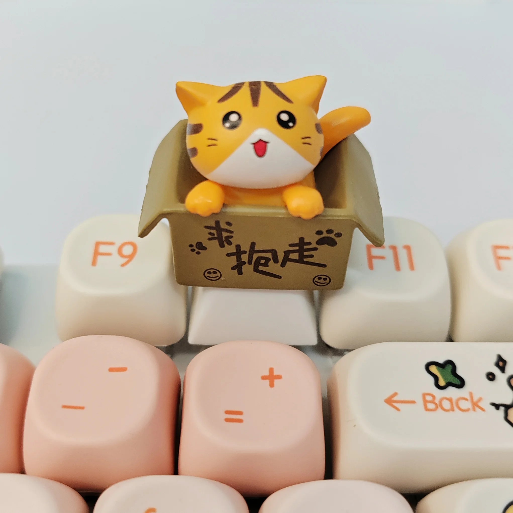 Cute Cat Animal Keycaps Mechanical Keyboard Replacement Personalized Keycap Cross Axis Cherry Profile Girl Birthday Gamer Gift