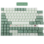 Keycaps Mechanical keyboardcaps PBT123keys low profile custom  Matcha  XDA Korean Russian Compatibility 61/64/68/87/104/108k