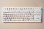 124 key Cute Cat Keycaps PBT Sublimation Moa Ball Cap White Minimalist Small Font Mechanical Keyboard Keycaps Korean English
