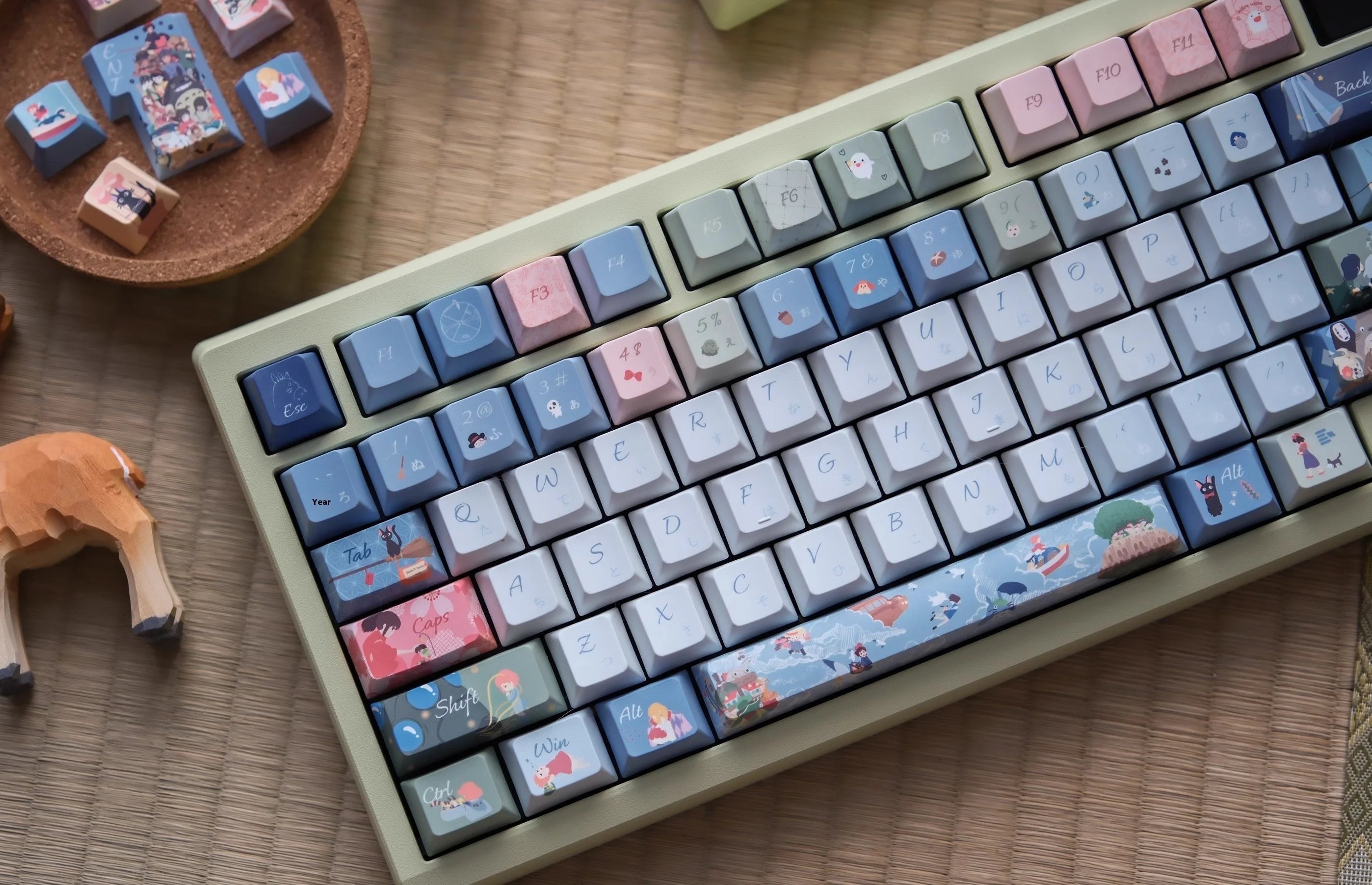 Keycap 143 Key Ergonomics PBT Thermal Sublimation Computer Accessories Blue Keycap For Mechanical Keyboard Customized Gifts
