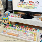 Crayon Shin-chan Mechanical Keyboard Keycaps Affordable Cartoon Keycaps Set PBT Material Keycaps Durable Keycap Girls Boys Gift