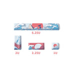 Coral Sea Keycap 4PCS Keycaps Cherry Profile Dye-Sub PBT keycaps Space Bar 6.25U ESC Enter Custom Keycap For Mechanical Keyboard