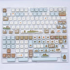 Capybara Keycap Set 135keys Cute PBT Dye-sublimation Cartoon Animal Keyboard Cap MDA Profile KeyCap for Mechanical Keyboard Gift