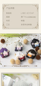 Ceke Love And Deepspace Keycaps Mechanical Keyboard Keycaps Cosplay Cat Ear Keycap Cartoon Kforce Back Customized Pc Accessories