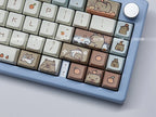 Capybara Keycap Set 135keys Cute PBT Dye-sublimation Cartoon Animal Keyboard Cap MDA Profile KeyCap for Mechanical Keyboard Gift