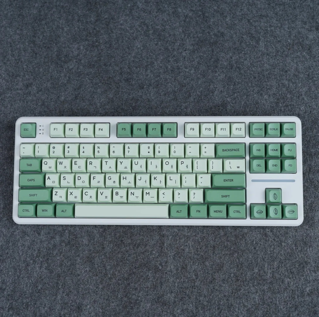 Keycaps Mechanical keyboardcaps PBT123keys low profile custom  Matcha  XDA Korean Russian Compatibility 61/64/68/87/104/108k