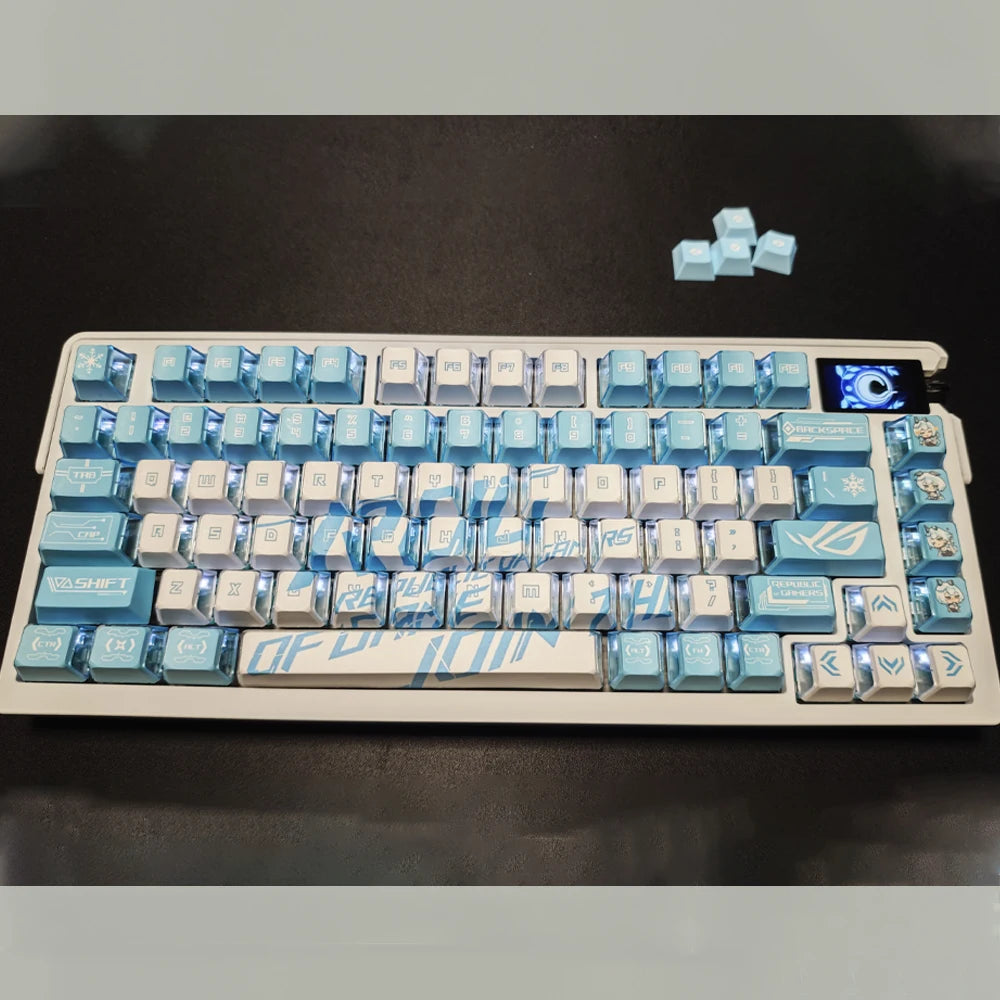 Gamers Theme Keycap Custom DIY Cartoon PBT Keycaps Cherry Profile Five Side Thermal Sub Accessories Red Axis Mechanical Keyboard