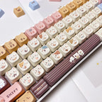 Sea Salt Cat Key Cap Party Pink Keycap MAO Profile Replacement Keycaps for Mechanical Keyboard 61 64 68 78 84 87 96 98 104 108
