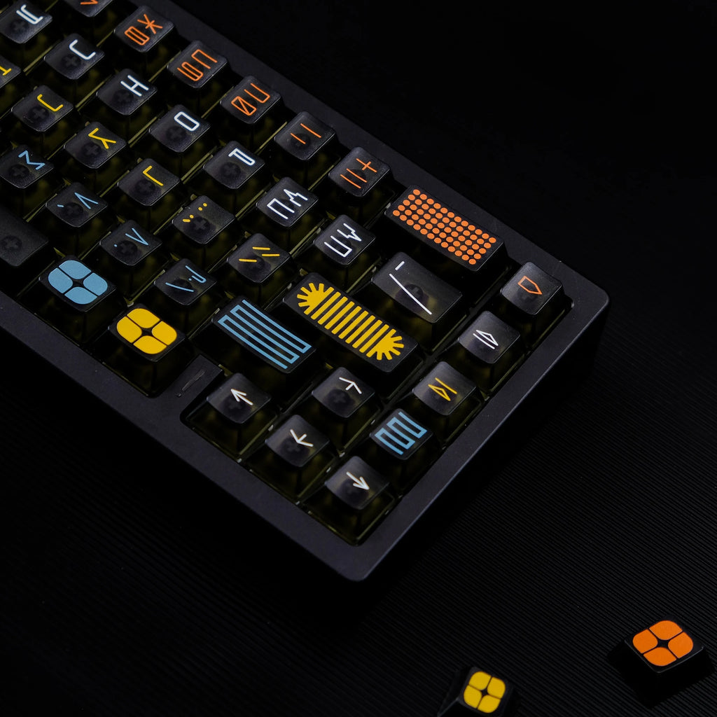 Expo Five-sided Fog-through keycap mechanical keyboard keycaps 122 key Black Cherry Profile adaptation wooting, etc.