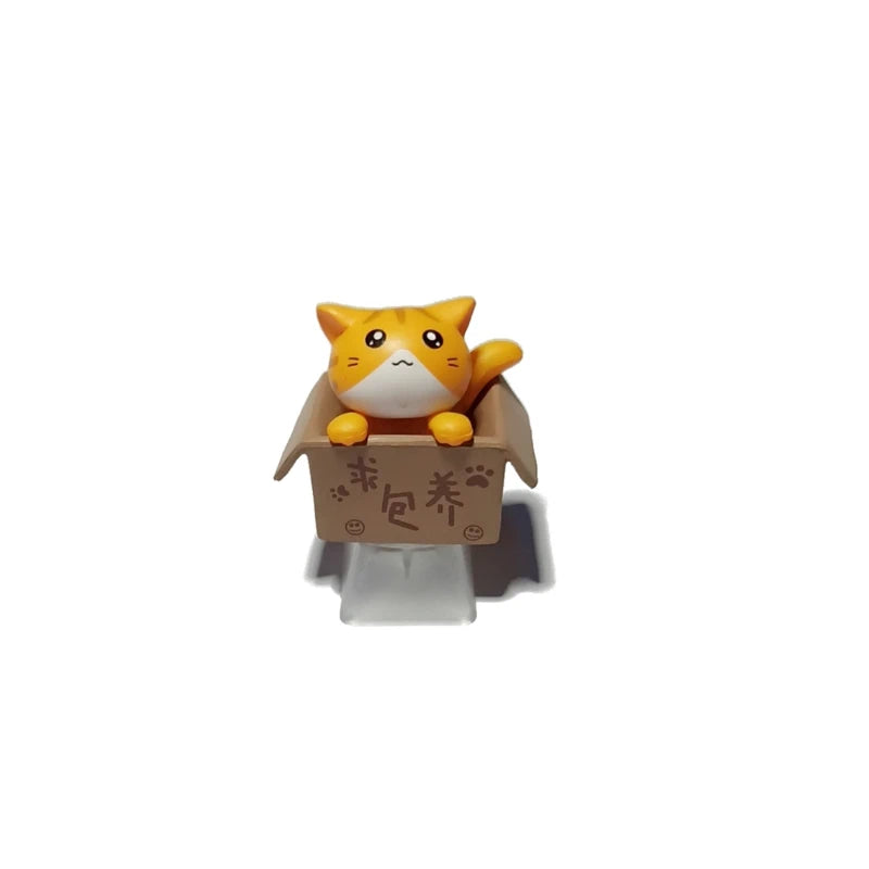 Customization Cute Cat Keycap Mechanical Keyboard Keycaps Artisan Anime Kawaii Keycap PBT Axis Cherry MX Cute Cat Diy Key Cap