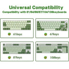 Keycaps Mechanical keyboardcaps PBT123keys low profile custom  Matcha  XDA Korean Russian Compatibility 61/64/68/87/104/108k