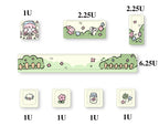 Cute Theme Personalized Addition Key Cap Eight Piece Set with Five Sides of Thermal Sublimation Cherry High Mechanical Keyboard