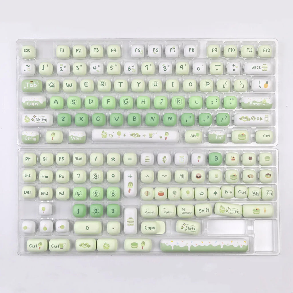 140 Keys Cute Keycaps Cat MOG Keycaps PBT Pink Keys Gift for Girl Cute New Square Thermal Sublimation Mechanical Keyboard 6.25U