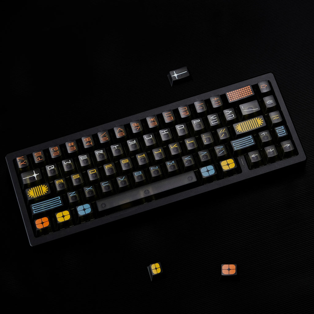 Expo Five-sided Fog-through keycap mechanical keyboard keycaps 122 key Black Cherry Profile adaptation wooting, etc.
