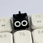 Anime Cute Little Cat Keycap Cartoon Cat Personalized Resin Kawaii Cartoon Girl MX Switch Keycaps Creative Keyboard Caps