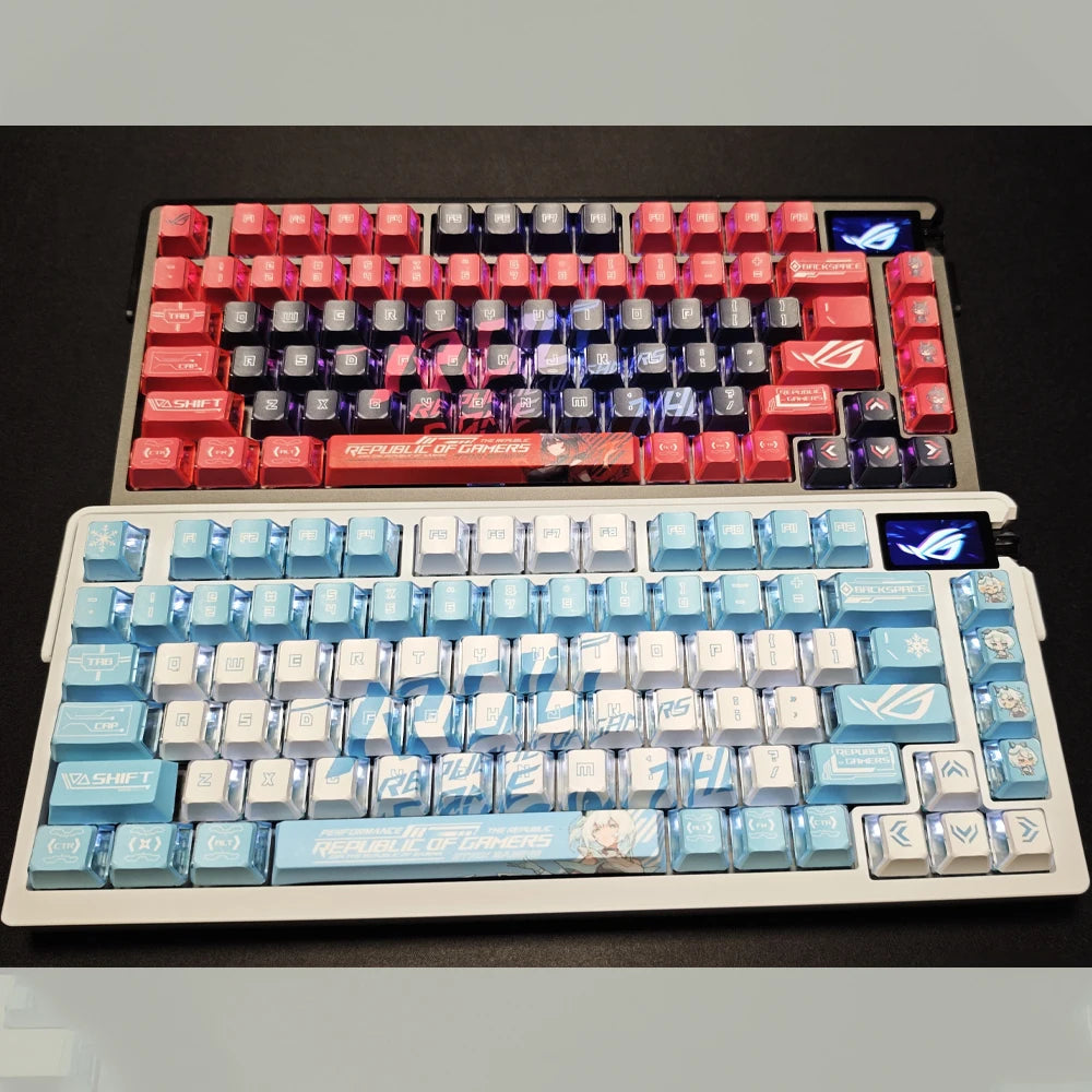 Gamers Theme Keycap Custom DIY Cartoon PBT Keycaps Cherry Profile Five Side Thermal Sub Accessories Red Axis Mechanical Keyboard