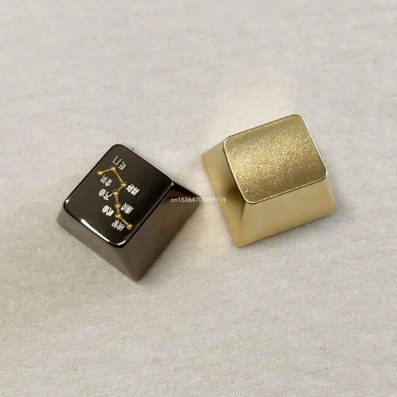 1PC Metal Keycap Matte Gold Zinc Alloy Keycaps Replaces for Mechanical Keyboards DropShipping