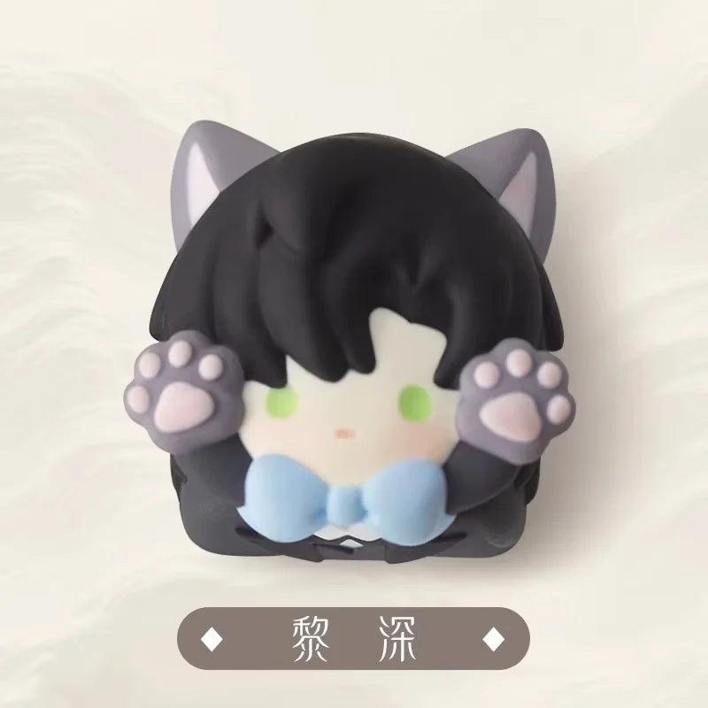 Ceke Love And Deepspace Keycaps Mechanical Keyboard Keycaps Cosplay Cat Ear Keycap Cartoon Kforce Back Customized Pc Accessories