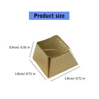 1PC Metal Keycap Matte Gold Zinc Alloy Keycaps Replaces for Mechanical Keyboards DropShipping