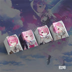 Japanese Anime Cartoon Keycaps Personalized PBT Keycaps Cherry Profile For Mechanical Keyboard Caps Gaming Decoration