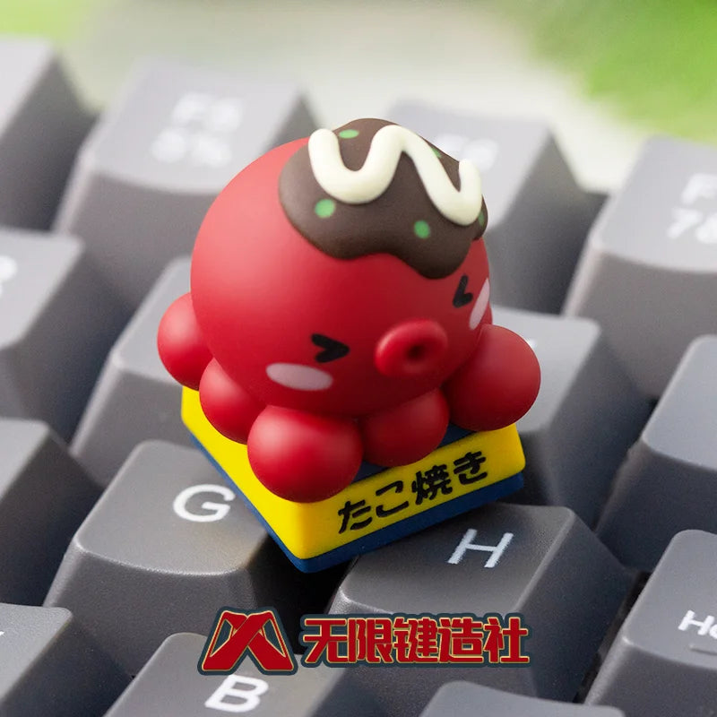 Octopus Burning Cute Keycaps Esc 1pcs Original Resin Cultural Creativity Personalized Customized Mechanical Keyboard Keycaps