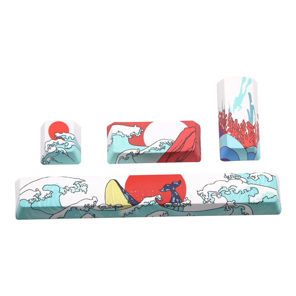 Coral sea keycap 6.25u Space bar ESC Entre keys Direction keys Sakura keycaps for Mechanical Gaming keyboar Key Cap
