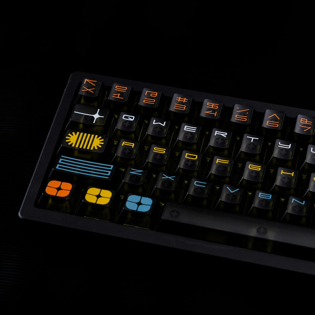 Expo Five-sided Fog-through keycap mechanical keyboard keycaps 122 key Black Cherry Profile adaptation wooting, etc.