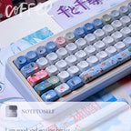 Keycap 143 Key Ergonomics PBT Thermal Sublimation Computer Accessories Blue Keycap For Mechanical Keyboard Customized Gifts
