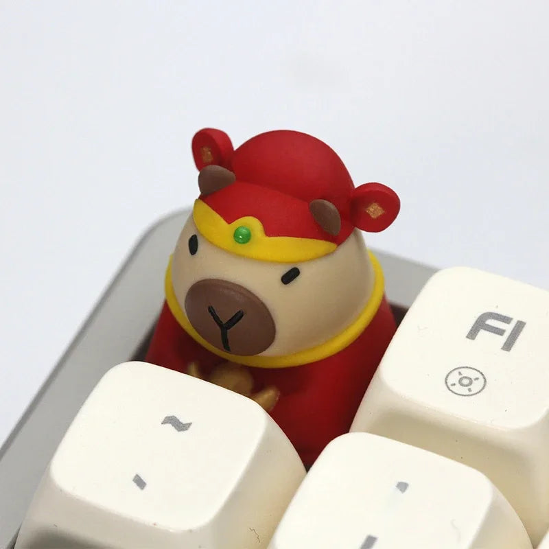 MiFuny Capybara Keycap Animal Artisan Keyboard Cap Resin Custom KeyCaps for Mechanical Keyboard Accessories Cute Point Keycap