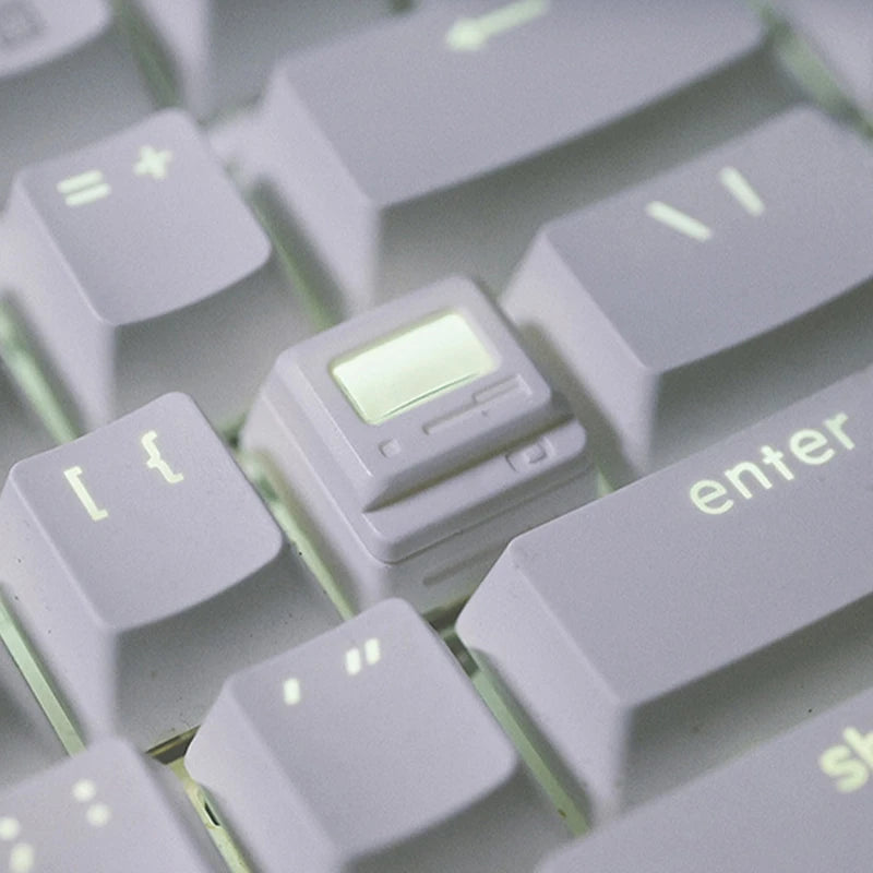 1 Set K-04 Keyboard Keycaps 3In1 For Mechanical Classic Retro Cute Transparent Key Cap Suit Cute Button Personalized Keycaps