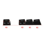 Cute Emo Keycap Set WASD Arrow Broadside Lighting Key Cap for Mechanical Keyboard Compatible with MX Switch