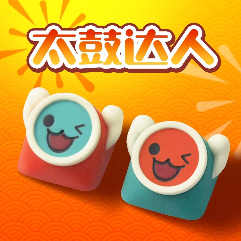 Anime Keycaps Taiko No Tatsujin Theme Custom Keycaps Mechanical Keyboard Resin Cute Keycaps Tablet Laptop Gaming Keyboard Keycap