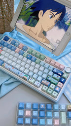 Keycap 143 Key Ergonomics PBT Thermal Sublimation Computer Accessories Blue Keycap For Mechanical Keyboard Customized Gifts