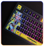 Anime Keycaps Cyberpunk Theme 124 Keys Cherry Profile Mechanical Keyboard Pbt Custom Keycaps Tablet Laptop Gaming Keyboard gift