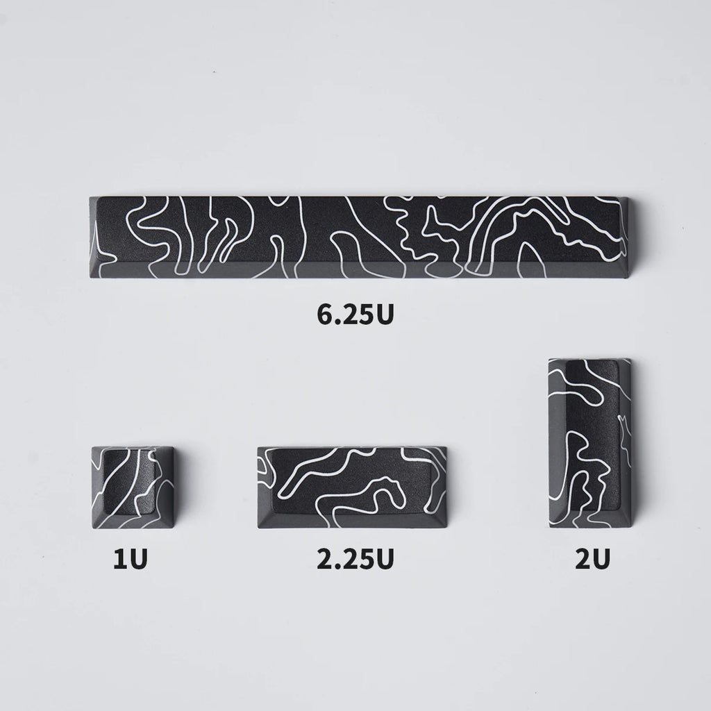 Coral Sea Keycap 4PCS Keycaps Cherry Profile Dye-Sub PBT keycaps Space Bar 6.25U ESC Enter Custom Keycap For Mechanical Keyboard