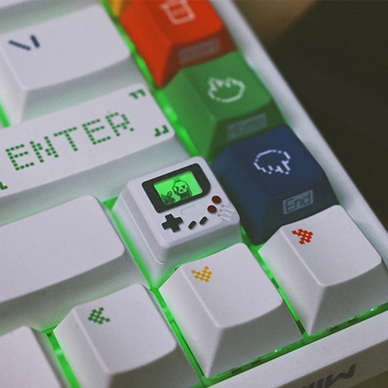 1 Set K-04 Keyboard Keycaps 3In1 For Mechanical Classic Retro Cute Transparent Key Cap Suit Cute Button Personalized Keycaps