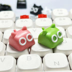 Anime Cute Little Cat Keycap Cartoon Cat Personalized Resin Kawaii Cartoon Girl MX Switch Keycaps Creative Keyboard Caps