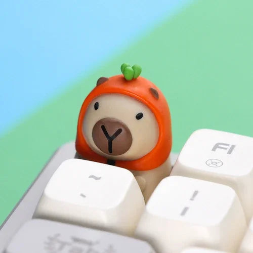 MiFuny Capybara Keycap Animal Artisan Keyboard Cap Resin Custom KeyCaps for Mechanical Keyboard Accessories Cute Point Keycap