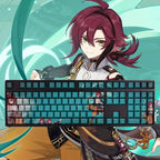 Genshin Impact Shikanoin Heizou Keycaps Mechanical Keyboard Decoration 108Keys Five-Sided Sublimation Anime Keycap Cherry Height