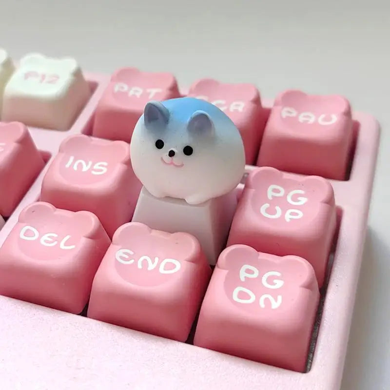 Cute Cartoon 3D Animal Keycap Mechanical Keyboard Caps OEM Height Keycap Kawaii DIY Keyboard Accessories Girl Gifts