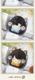 Ceke Love And Deepspace Keycaps Mechanical Keyboard Keycaps Cosplay Cat Ear Keycap Cartoon Kforce Back Customized Pc Accessories