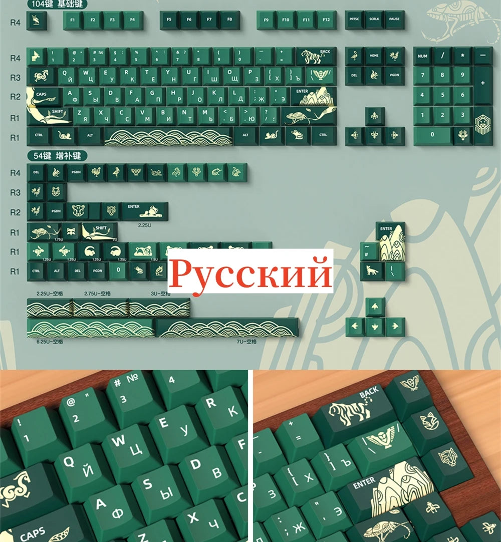 Spanish English Keycap Russian French Portuguese Korean German Japanese Keycap Cherry Height Cherry MX Switch Mechanical FD2 ISO