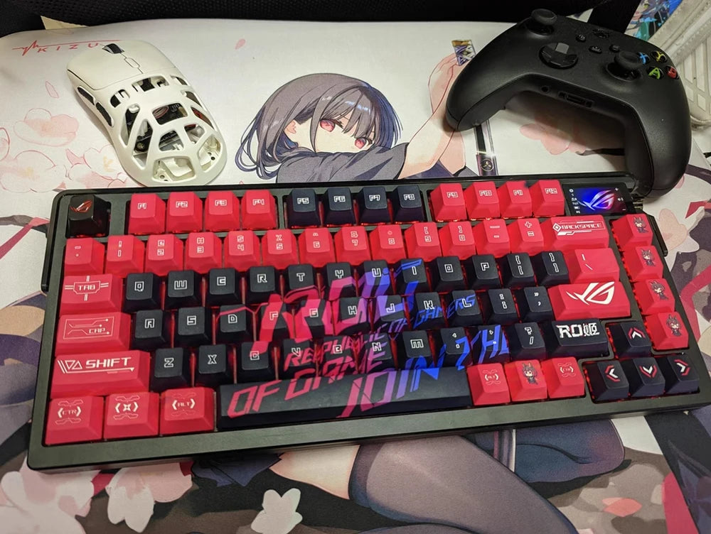 Gamers Theme Keycap Custom DIY Cartoon PBT Keycaps Cherry Profile Five Side Thermal Sub Accessories Red Axis Mechanical Keyboard