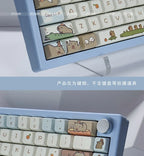 Capybara Keycap Set 135keys Cute PBT Dye-sublimation Cartoon Animal Keyboard Cap MDA Profile KeyCap for Mechanical Keyboard Gift
