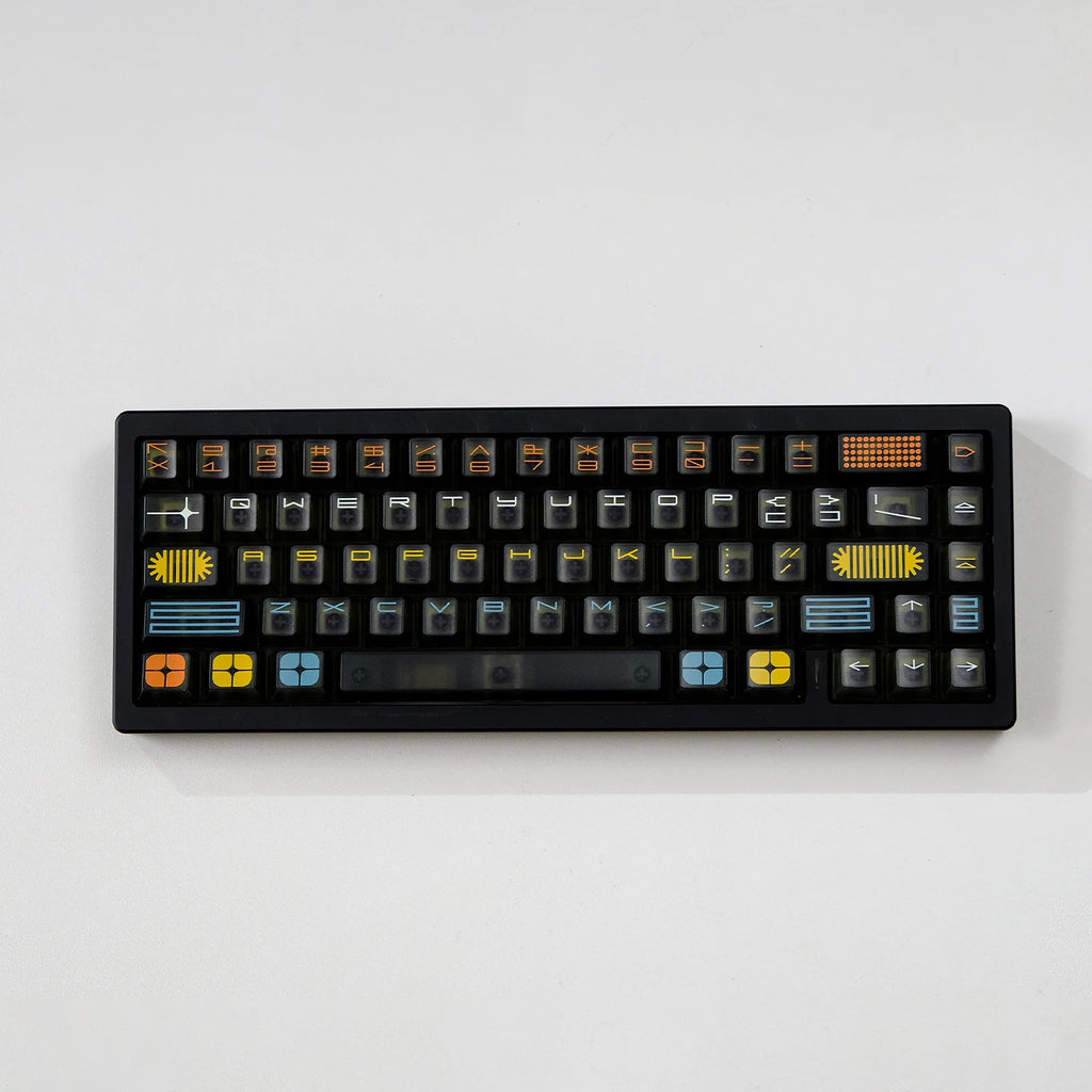 Expo Five-sided Fog-through keycap mechanical keyboard keycaps 122 key Black Cherry Profile adaptation wooting, etc.